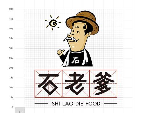 《石老爹》logo vi卡通人物标志