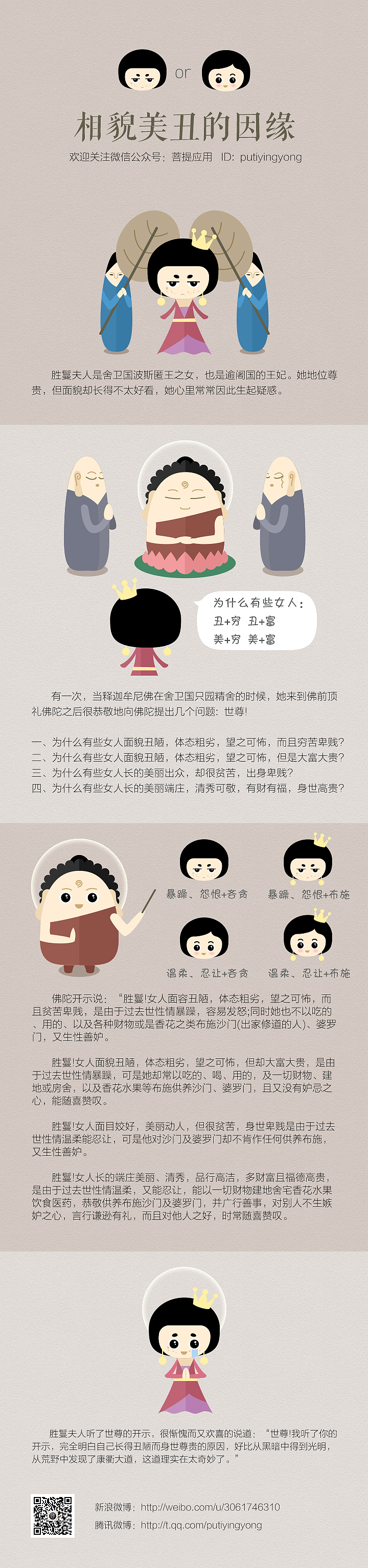 相貌美丑的因缘