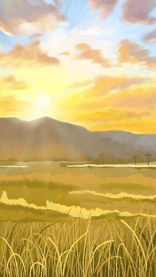 夕阳/星空/春色