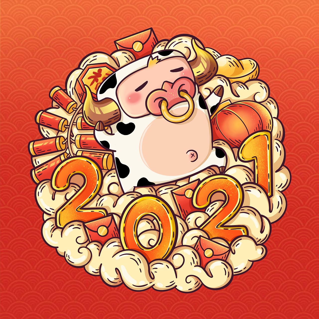 牛年贺图系列