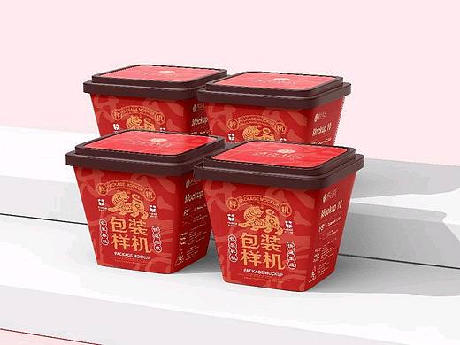 自热火锅泡面桶螺酸辣粉外卖盒包装样机