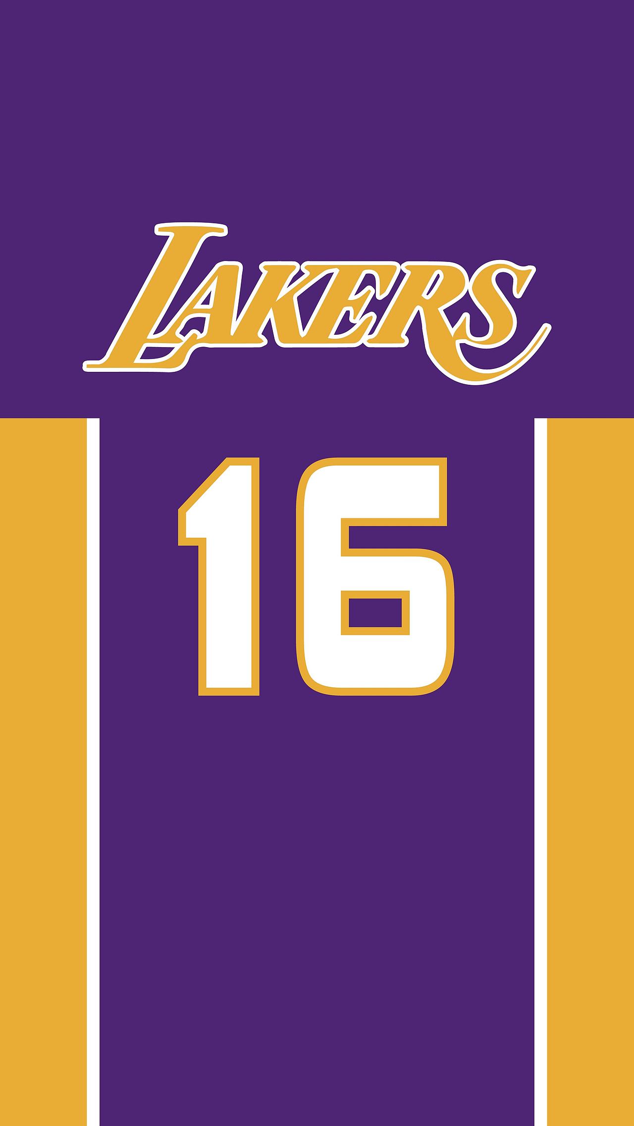 nba湖人队紫色球衣主题手机壁纸头像