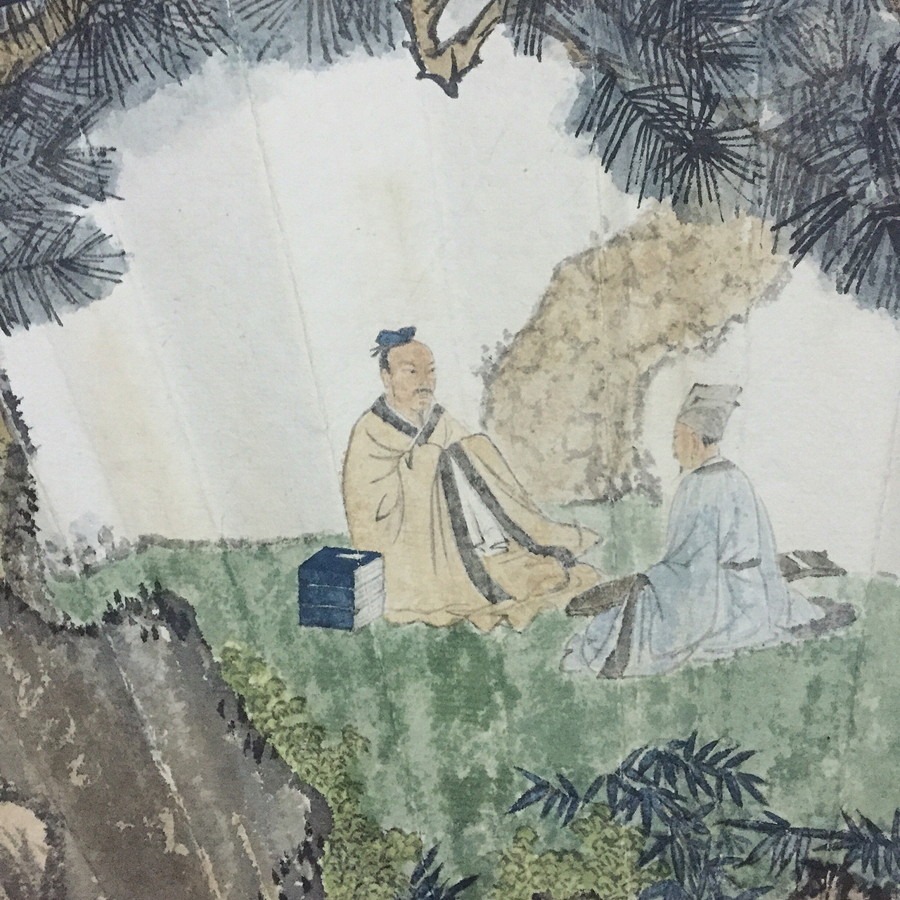原创作品：国画系列-扇面-琴声长伴读书人（图ZNDAyNjAyMTY=） - 绘画 - 站酷设计师冷梵原创素材 - 站酷ZCOOL