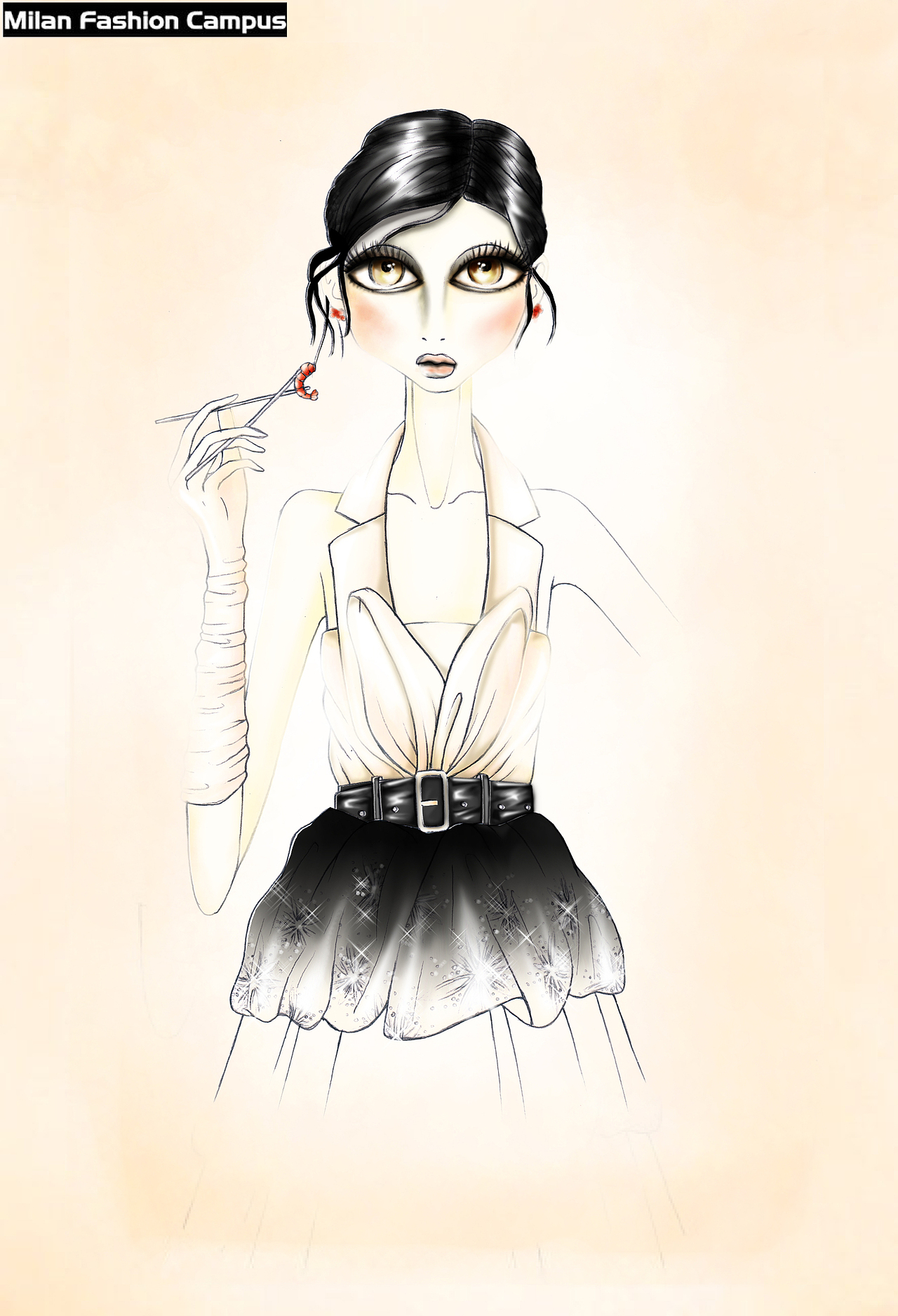 时尚休闲女装设计手绘稿