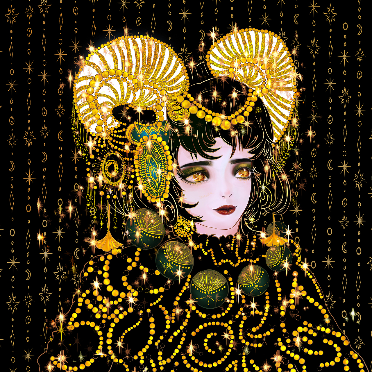星座物语主题插画（图ZMTY1MTQ0NDg0） - 创作习作 - 站酷设计师岚梦原创素材 - 站酷ZCOOL