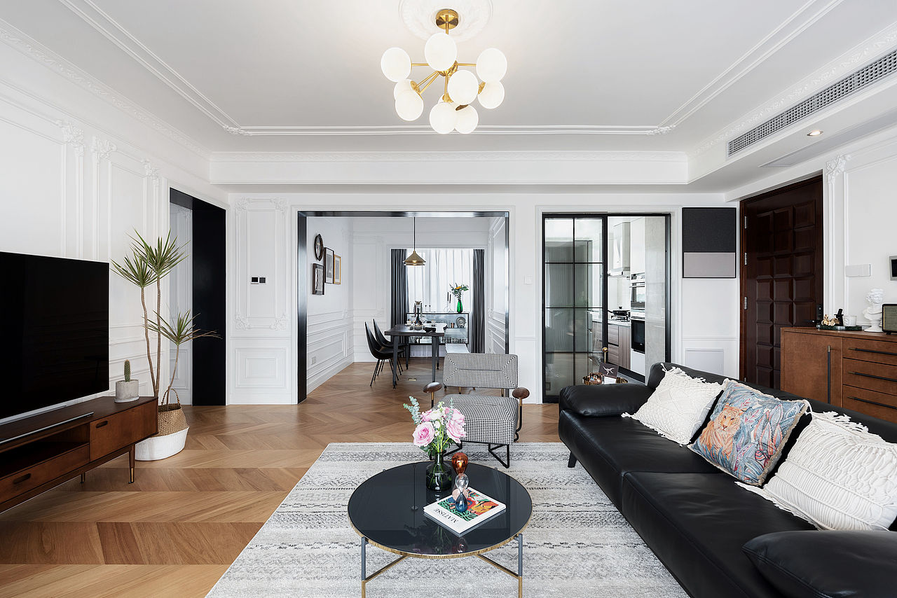 【作品】新桥恋人 | 120平小法式混搭轻复古（图ZMjQ3MDMwNTQw） - 家装设计 - 站酷设计师涵瑜室内设计原创素材 - 站酷ZCOOL