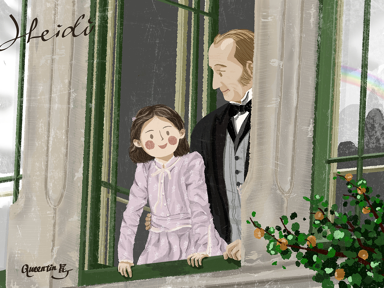 电影插画|《海蒂和爷爷》插画练习