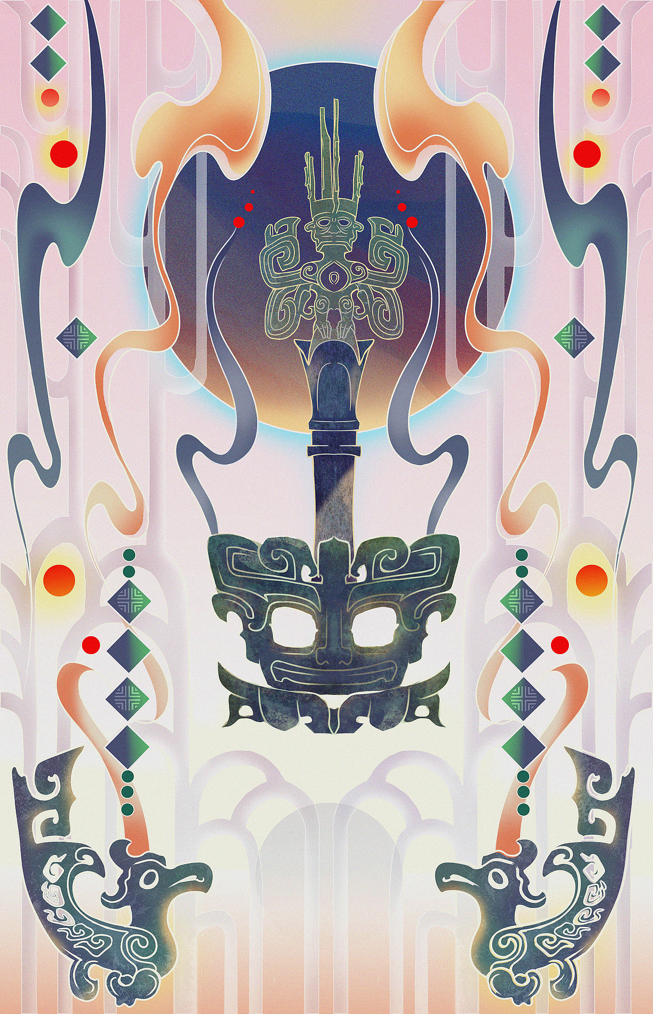 三星堆（圖ZMjg5NjU3NzI4） - 商業(yè)插畫 - 站酷設(shè)計師yuki850原創(chuàng)素材 - 站酷ZCOOL