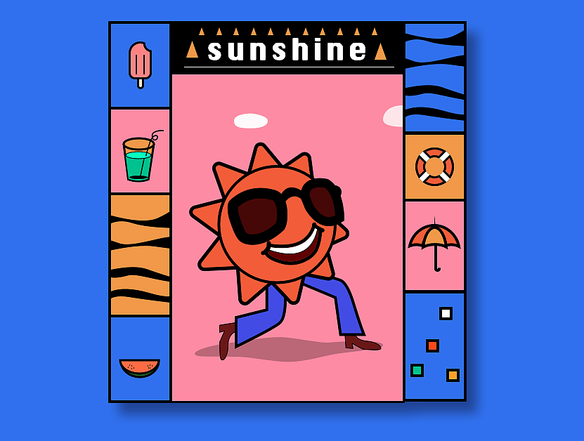 练习 | summer（乱画）（图ZMTI1Mzk4MTA0） - 动效设计 - 站酷设计师小煎蛋z原创素材 - 站酷ZCOOL