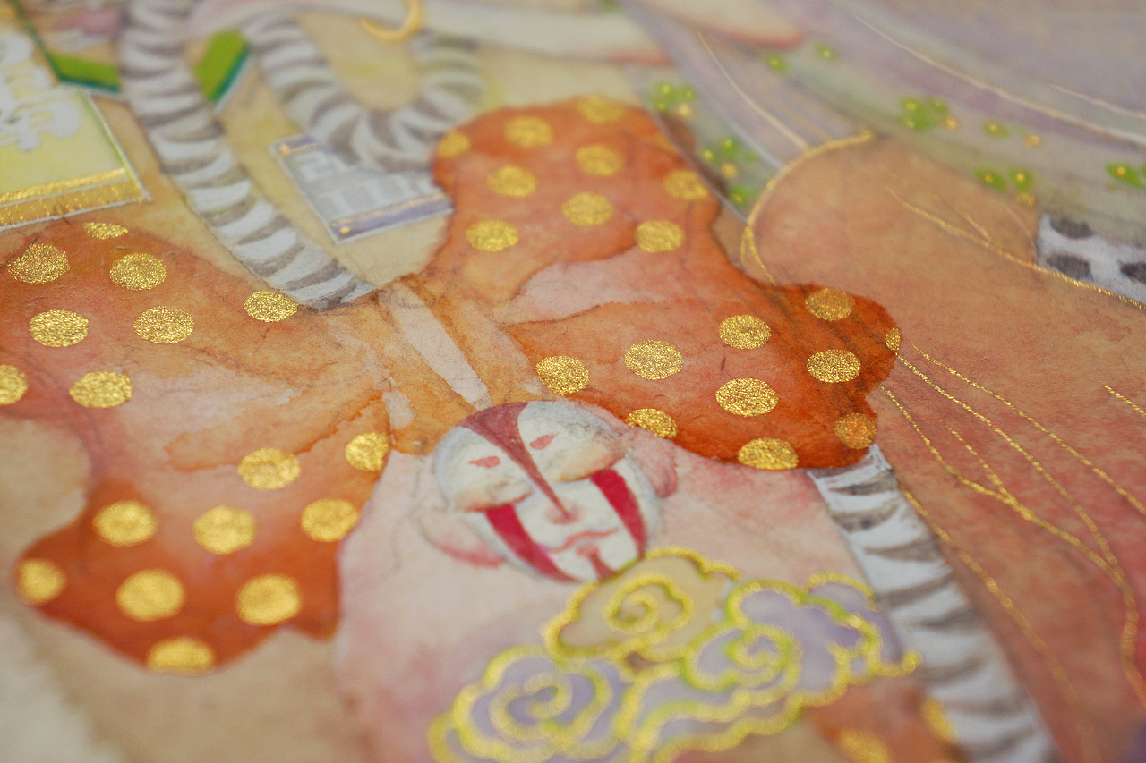 《如幻星.岁三百山蛟童女.祭月娥》白中南颜彩—人川集