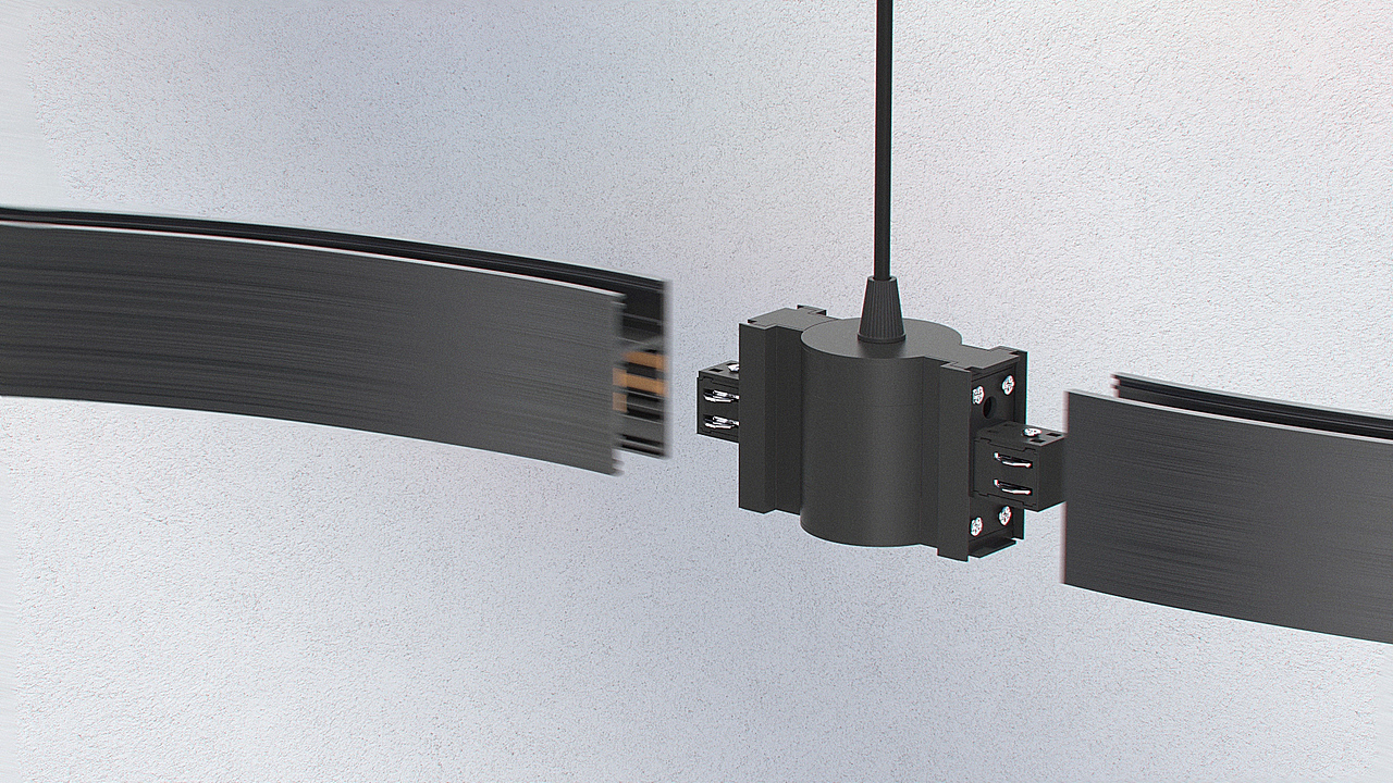 ING弯曲轨道照明创意动画