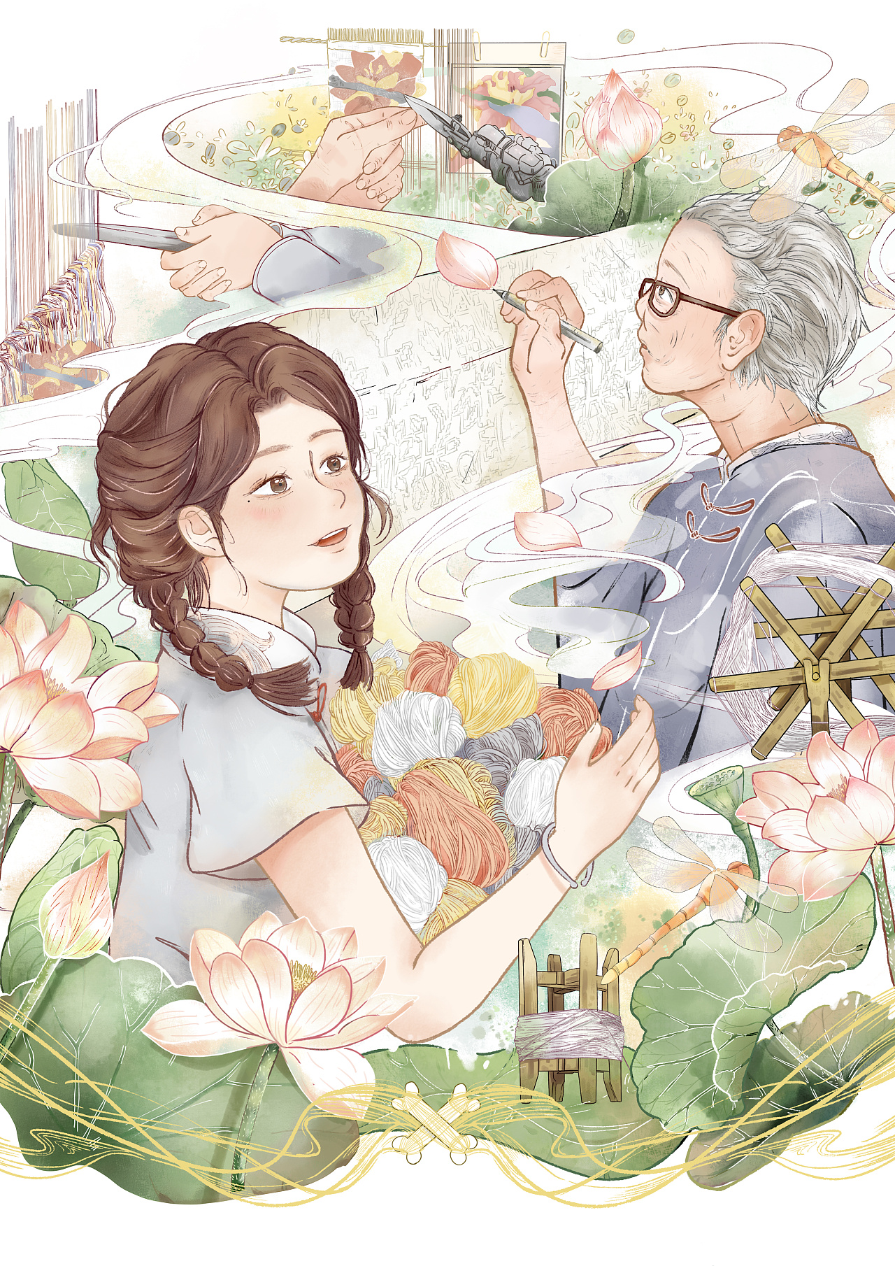 "遗韵"—北京宫毯 传承性故事插画