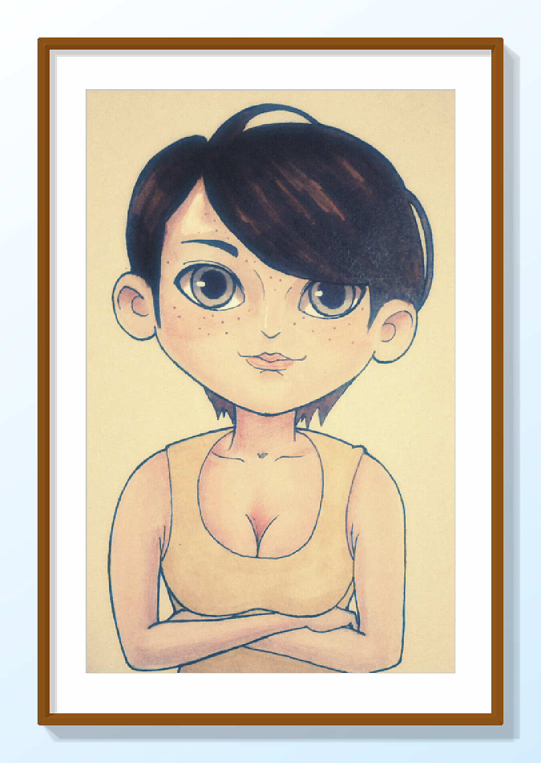 老公的畫---《老婆大人漫畫系列》（圖ZMTAxNzMxOTcy） - 單幅漫畫 - 站酷設(shè)計師pxlart原創(chuàng)素材 - 站酷ZCOOL