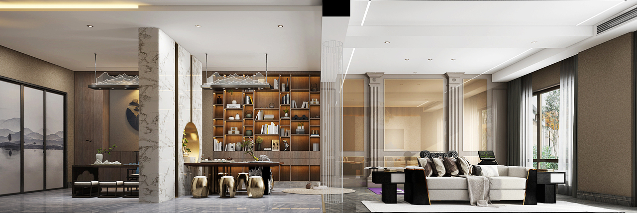 现代轻奢家装效果图