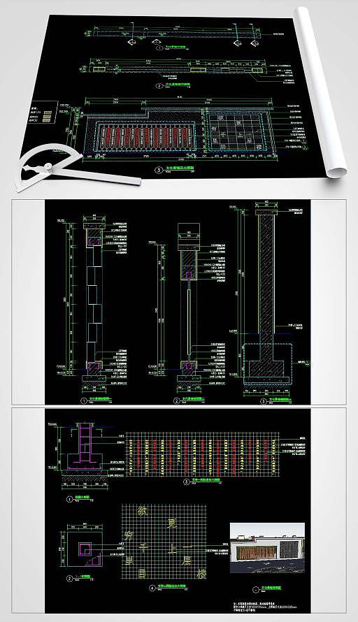 园林景观施工图：单体详图（图ZMzU2NzIzODQ4） - 景观设计 - 站酷设计师格桑梅朵1399原创素材 - 站酷ZCOOL