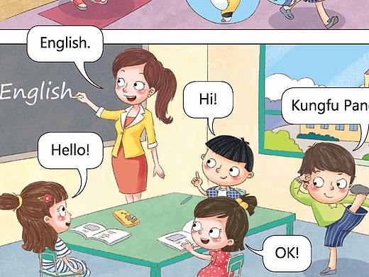 在线少儿英语教材KIDVIPGOGOABC课本课件插画