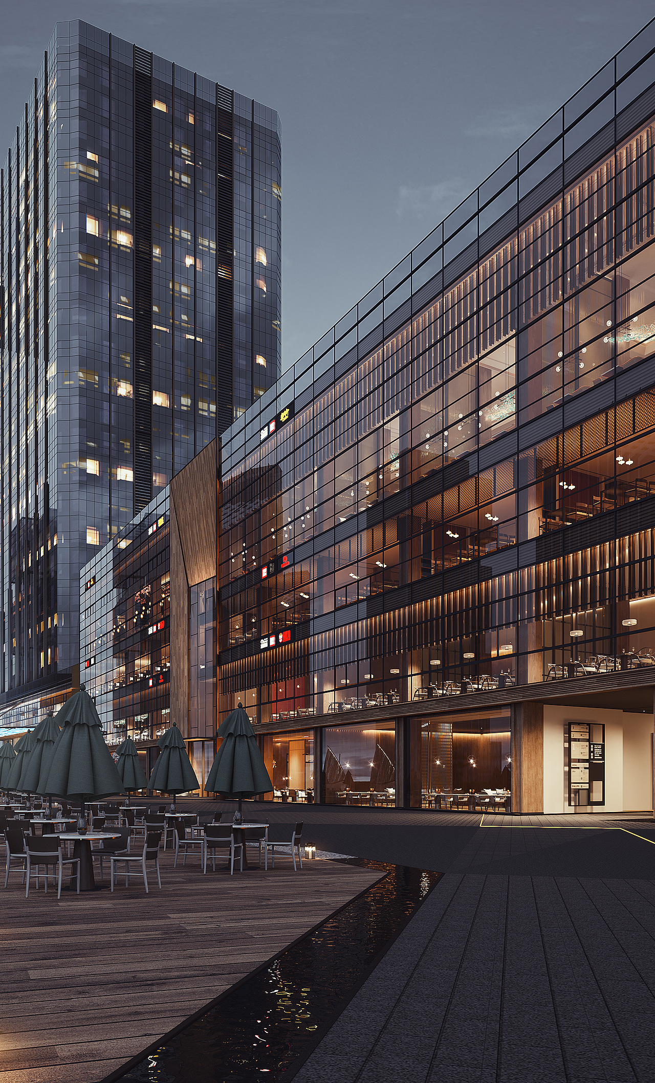 餐饮商业综合体室内外设计效果图