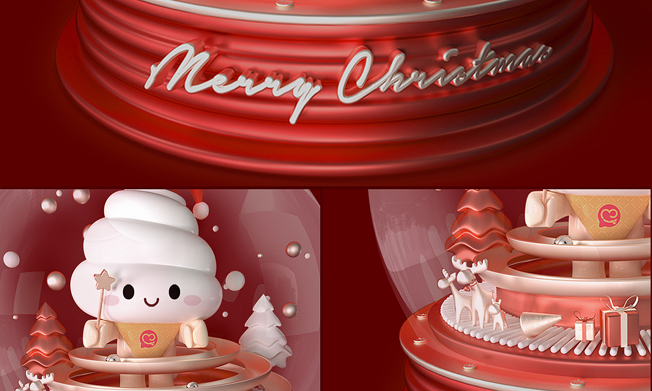 蜜雪冰城 圣诞海报视觉设计