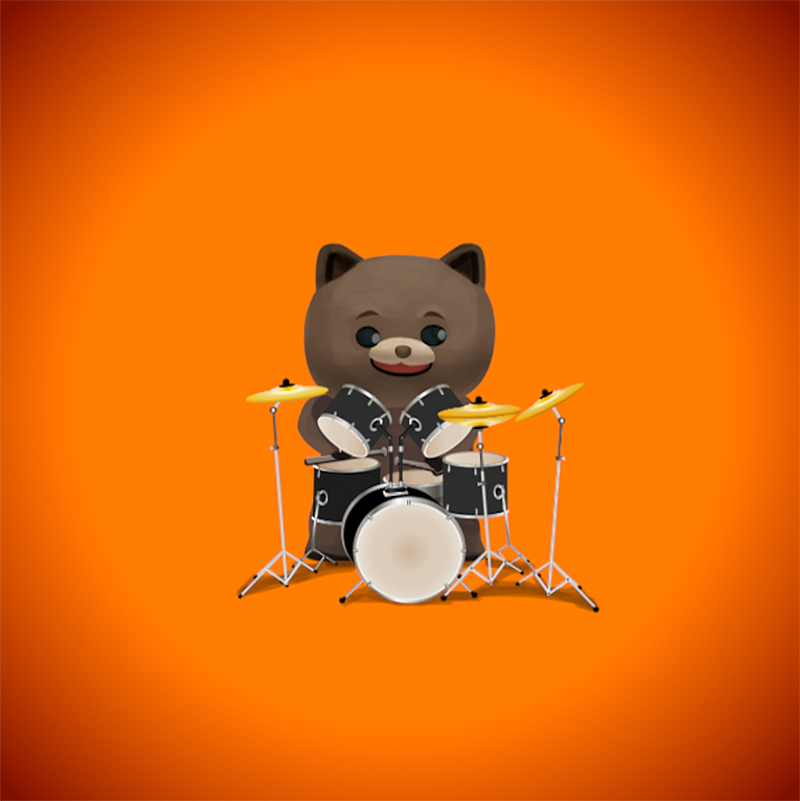 小熊狗是一个鼓手