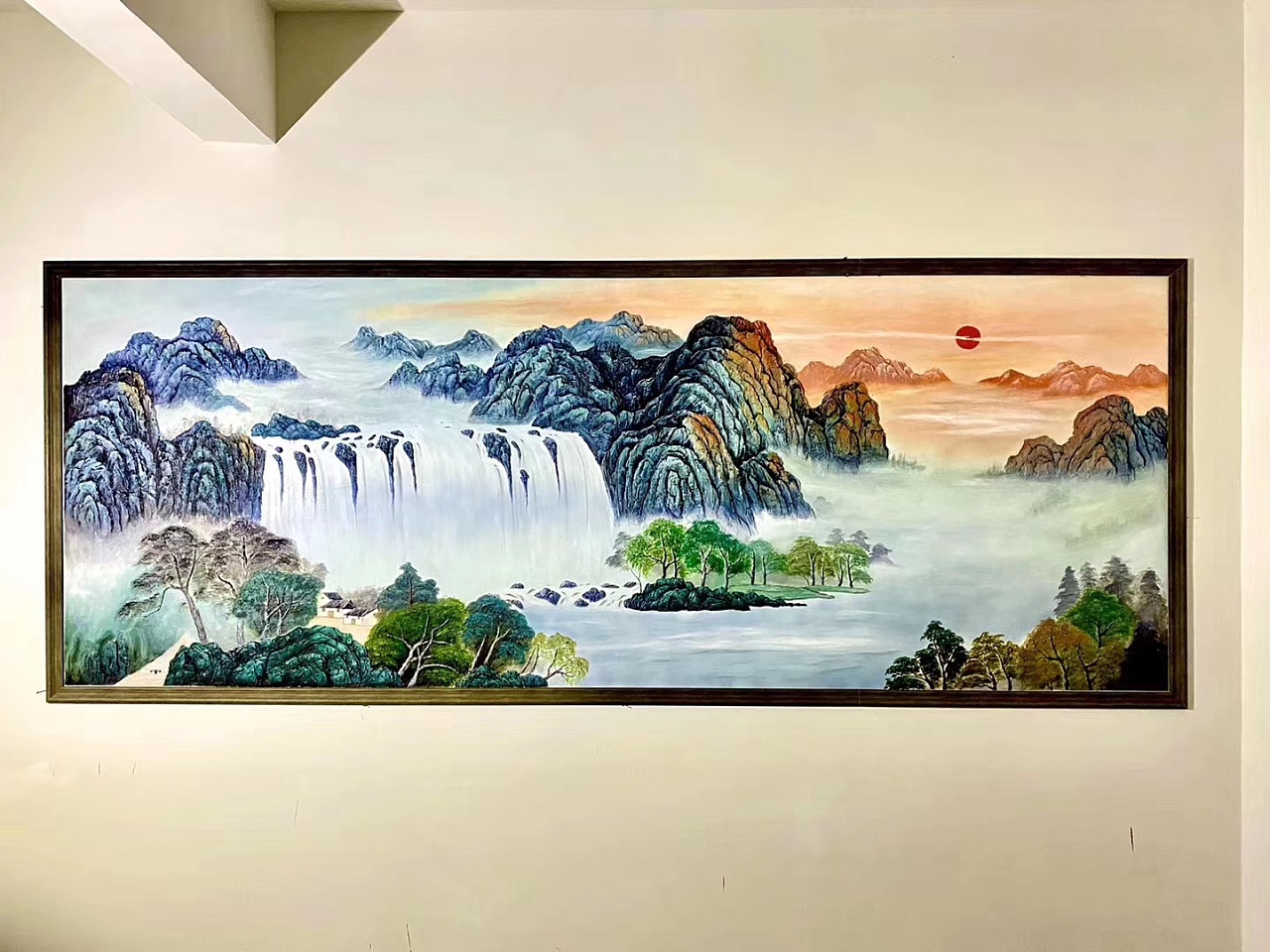 石家庄高端墙绘壁画浮雕画鸿运当头