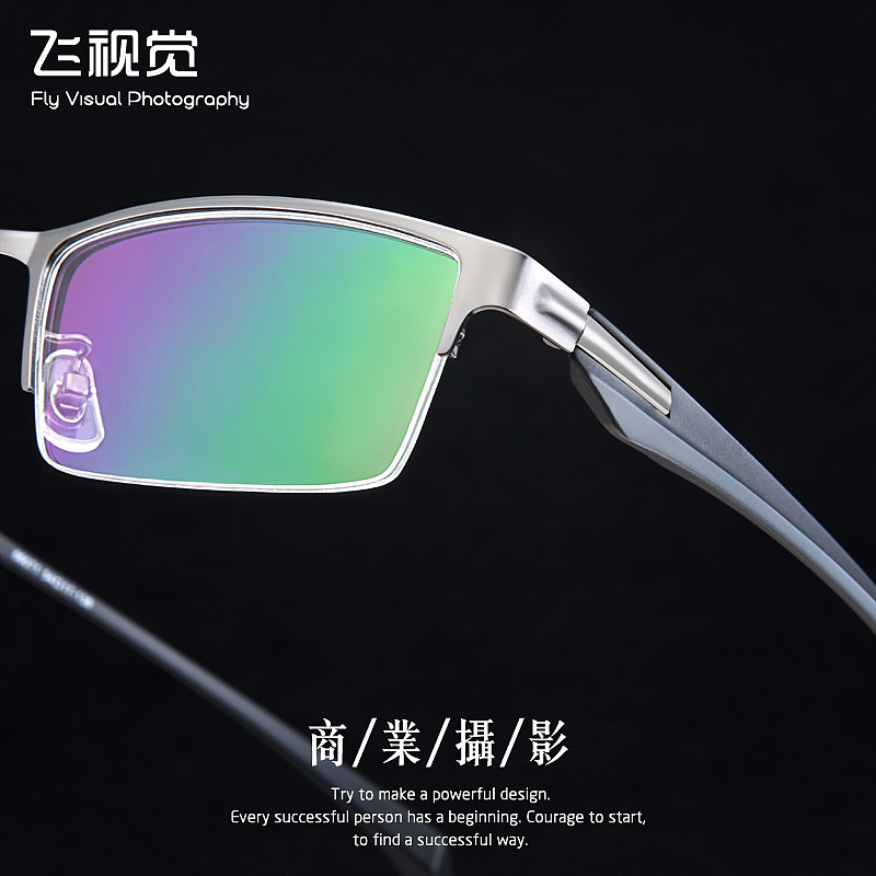 天猫淘宝商务金属纯钛眼镜拍摄修片记事本领带钢笔搭配