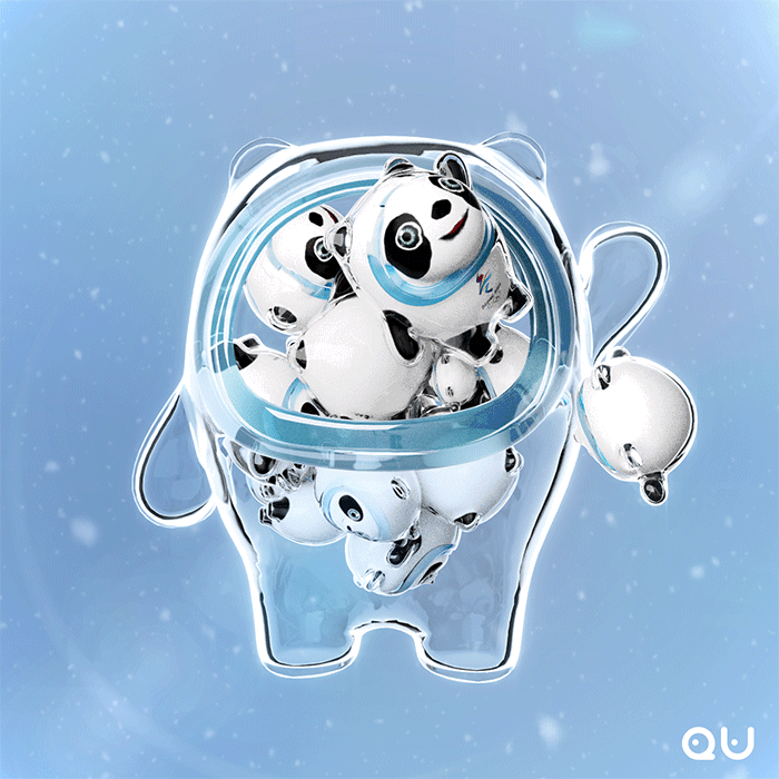 冰墩墩——3d循环动画 \\ 制作教程 \ c4d \ houdini