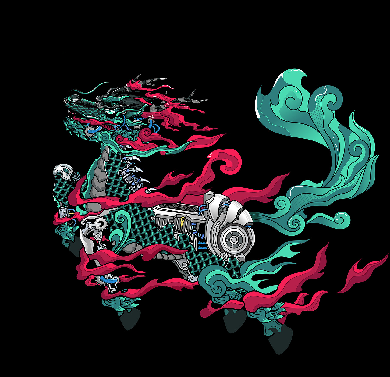 当机械与敦煌相遇时-哈弗&敦煌博物馆天马行空设计大赛（图ZMjg5NzYxNjgw） - 图案 - 站酷设计师赤桃糖醇原创素材 - 站酷ZCOOL