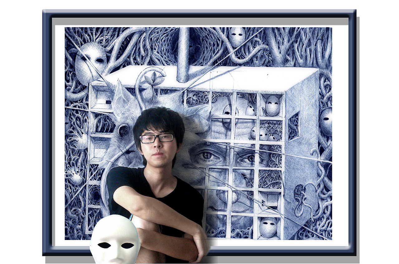 直面孤独--文抑FDOM一组圆珠笔画(图ZMTkwNzA4Njg=) - 绘画 - 站酷设计师文抑原创素材 - 站酷ZCOOL