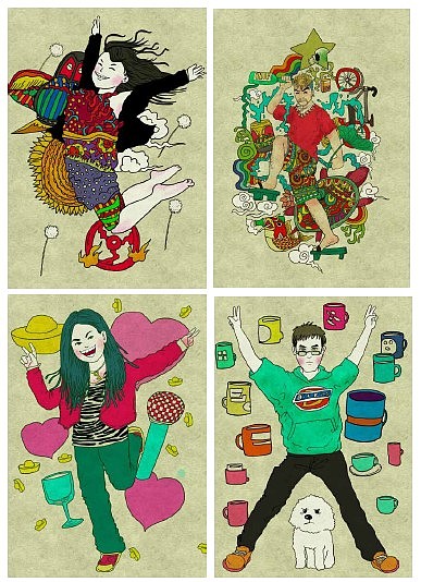 插畫練習(xí)-我的同學(xué)們（圖ZODMwMjE2NA==） - 創(chuàng)作習(xí)作 - 站酷設(shè)計(jì)師cxz23原創(chuàng)素材 - 站酷ZCOOL