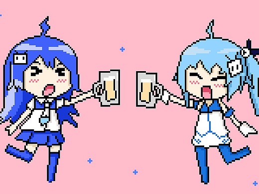 2233娘干杯像素版