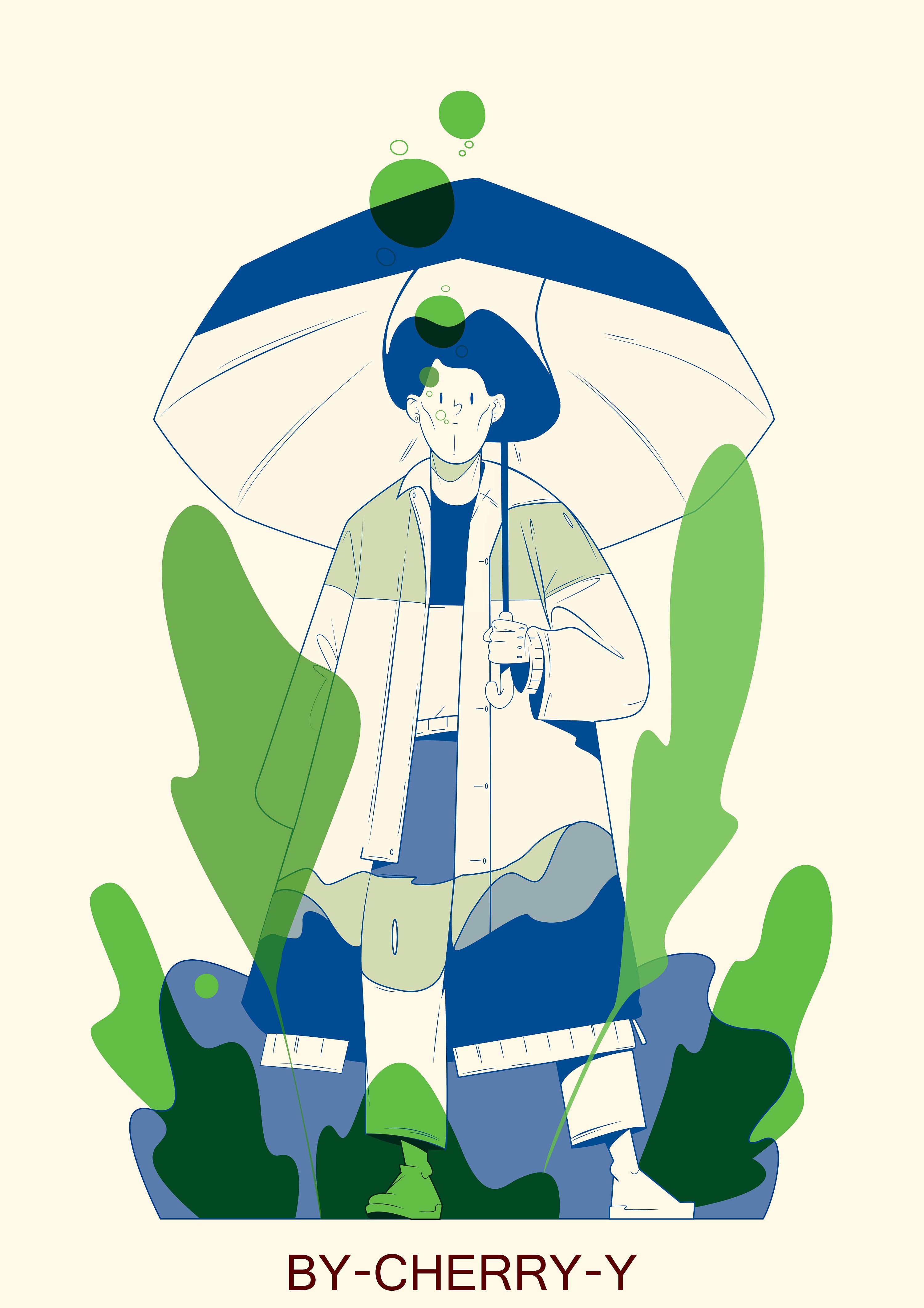 矢量插画人物练习|插画|插画习作|桃岚y - 临摹作品 - 站酷 (zcool)