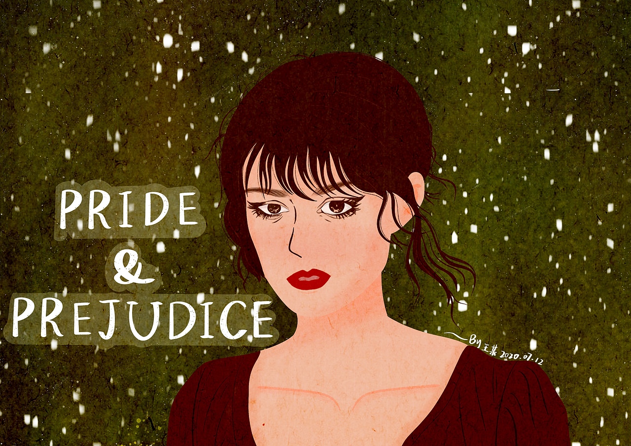 电影海报插画爱乐之城傲慢与偏见