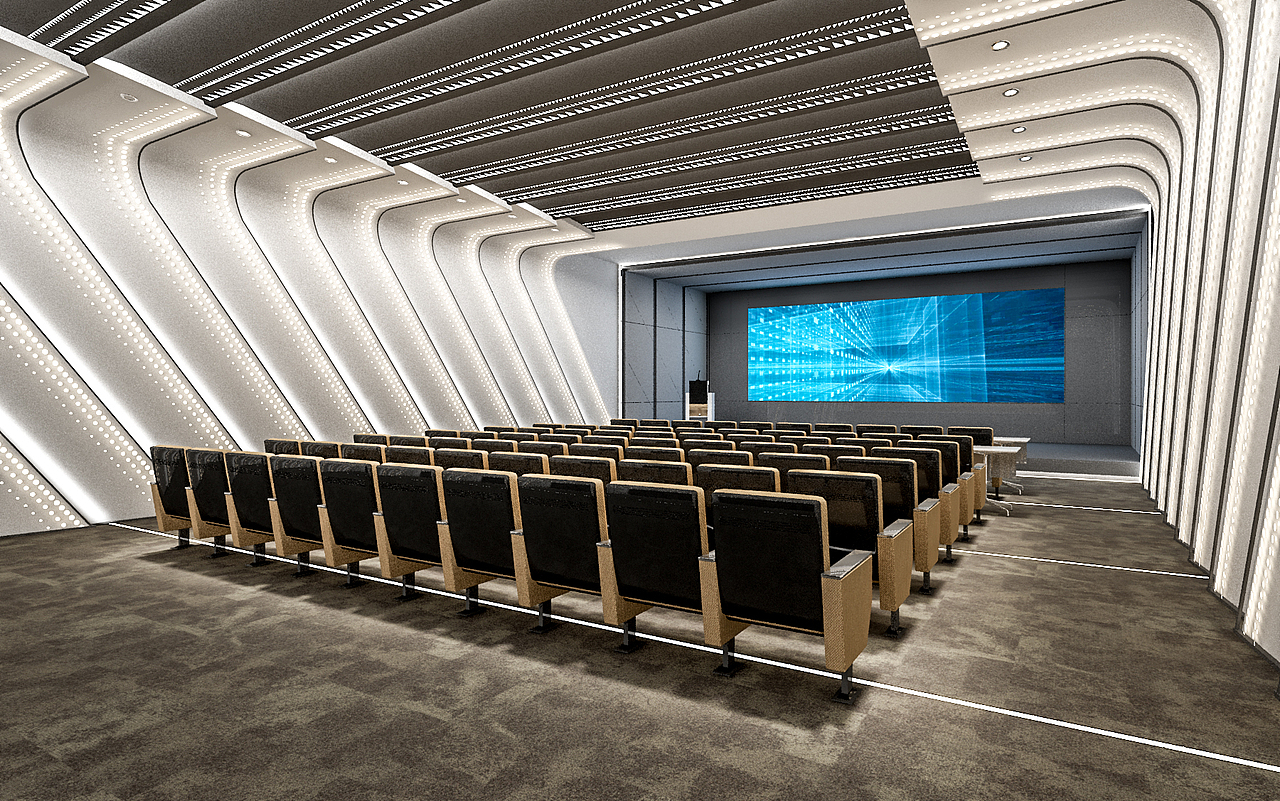 在设计时,考虑将墙面和天花进行一体化设计.