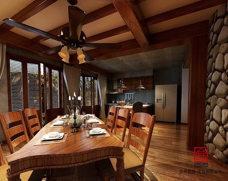 荣盛抱犊寨阿尔卡迪亚220平米东南亚风格装修效果图