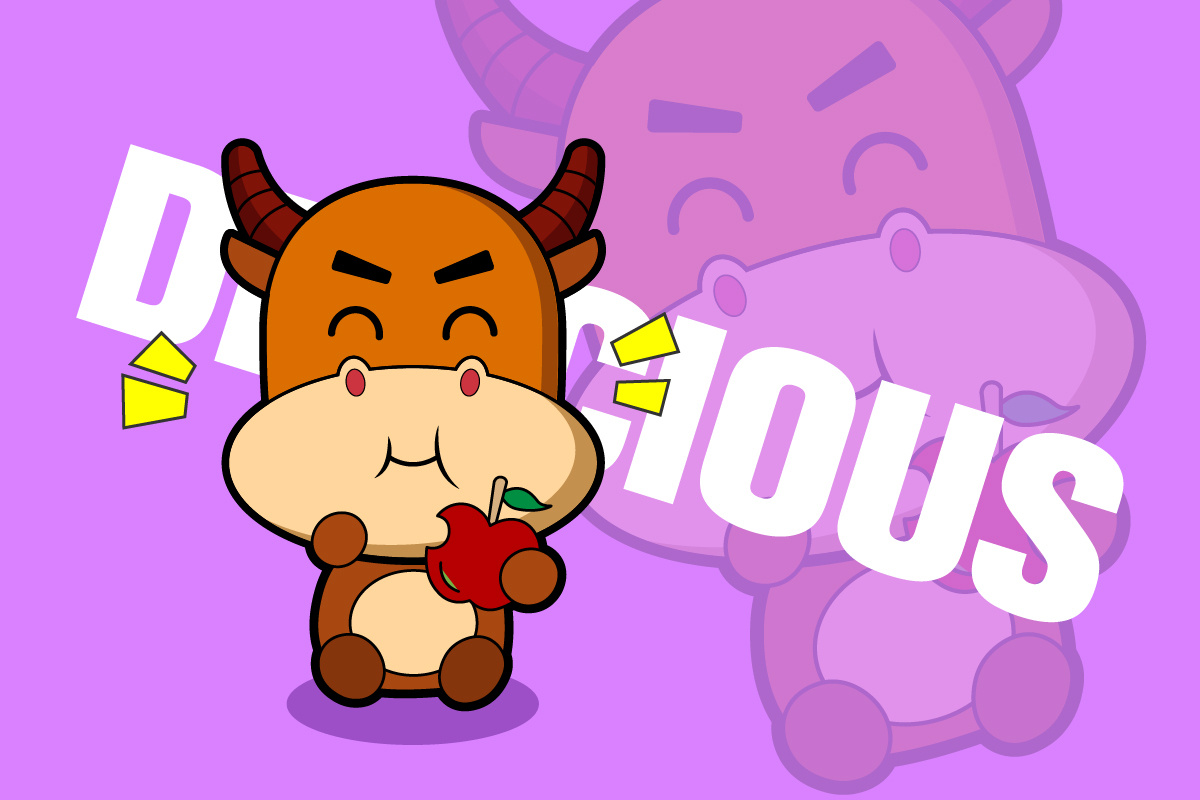 伯顿牛排吉祥物牛小哞设计