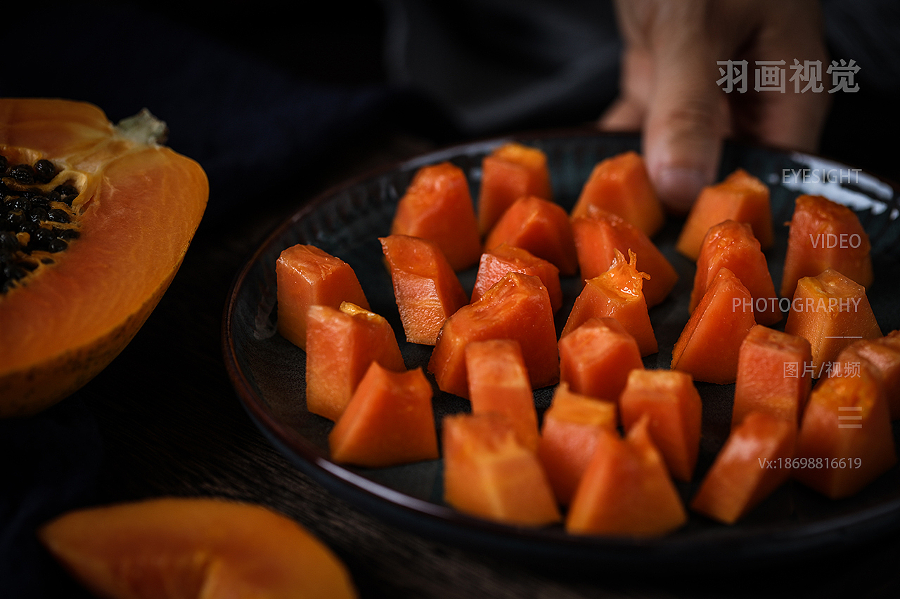 木瓜牛奶水果捞水果摄影美食拍照海南牛奶木瓜拍摄（图ZMjA3NTYxNTIw） - 产品摄影 - 站酷设计师眼见唯食原创素材 - 站酷ZCOOL