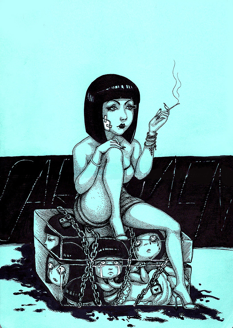 暗黑系插画（图ZMjkyOTkzNDg=） - 商业插画 - 站酷设计师不卡门的Carmen原创素材 - 站酷ZCOOL