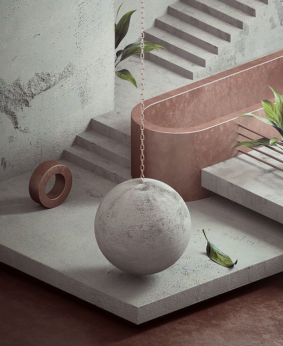 C4D场景-材质-灯光练习