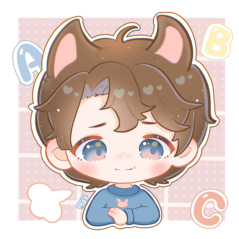 原创头像-我的假笑男孩❤️（图ZMzIzMzMwMDEy） - 创作习作 - 站酷设计师莓兔子Melody原创素材 - 站酷ZCOOL