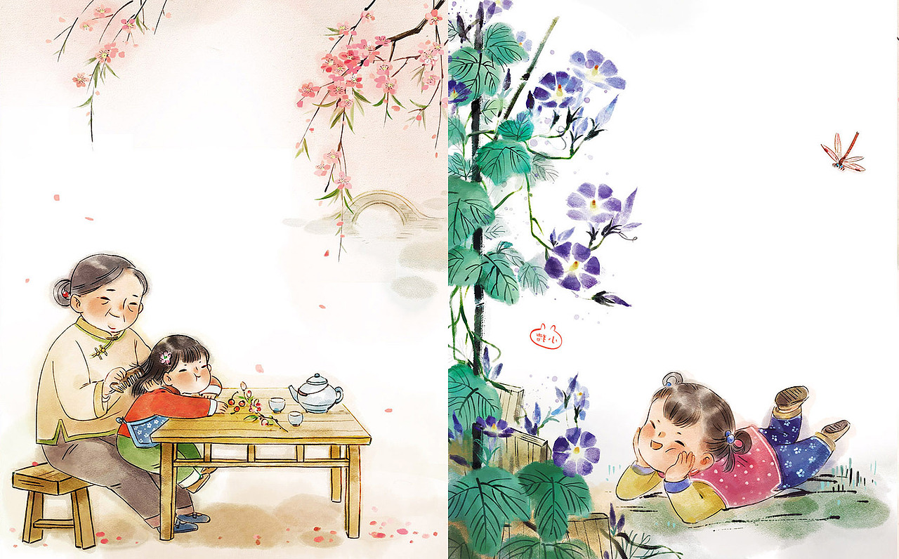 童谣图书插画（图ZMjMzOTIxNjM2） - 绘本 - 站酷设计师小猪君原创素材 - 站酷ZCOOL