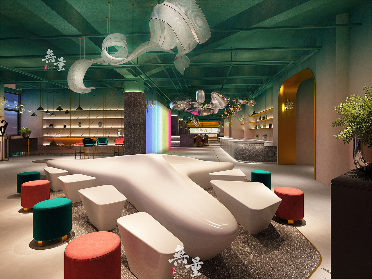 陕西专业烧烤店设计--猛娃烧烤店（图ZMTUzMzEzOTg0） - 家装设计 - 站酷设计师无量餐饮设计原创素材 - 站酷ZCOOL