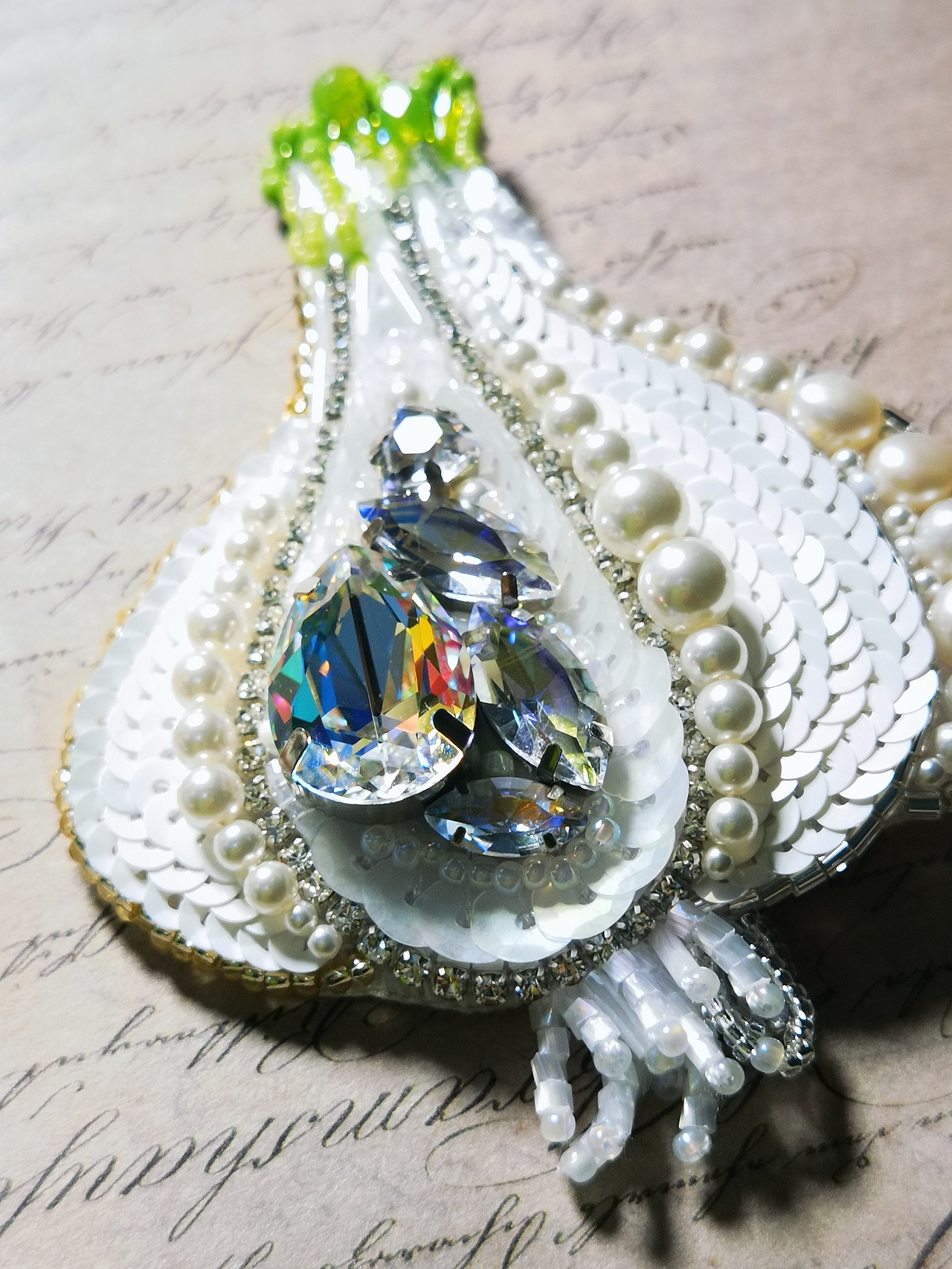 珠绣-大蒜（图ZMzczNjk4ODQw） - 首饰设计 - 站酷设计师画师心上人原创素材 - 站酷ZCOOL