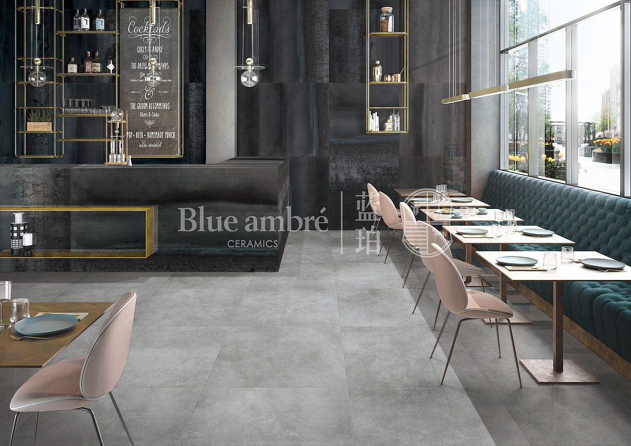 蓝珀瓷砖A系列空间效果图（图ZMTYzMjI0MTcy） - 家装设计 - 站酷设计师言兮之原创素材 - 站酷ZCOOL