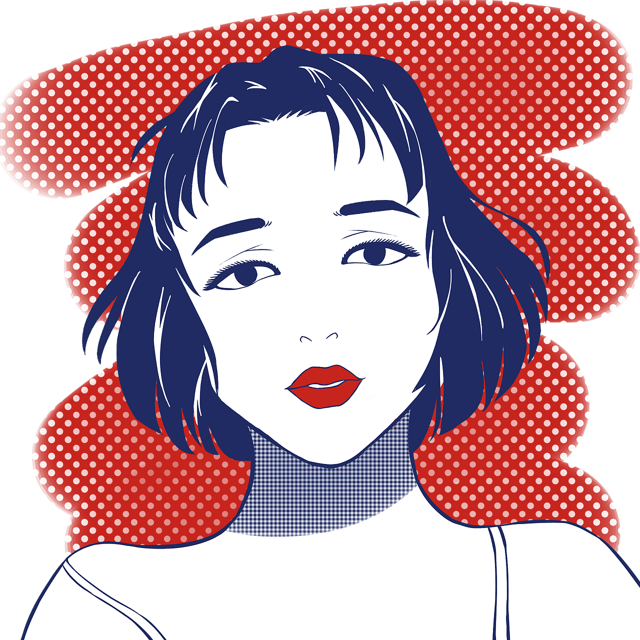 第一次上传的作品,pop女孩头像,希望有人喜欢