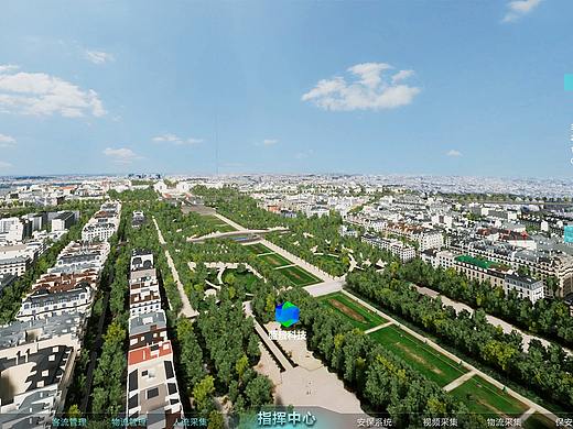 大数据可视化虚拟城市管理。虚幻引擎制作