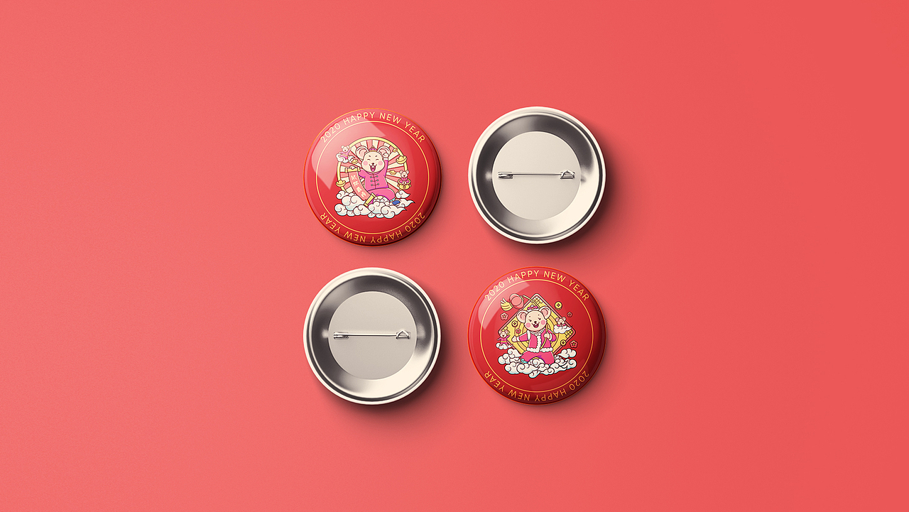 2020新年快乐 鼠年行大运（图ZMTk0NDc3Mjc2） - 品牌 - 站酷设计师二兔子呀原创素材 - 站酷ZCOOL