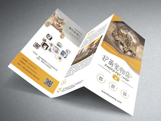 宠物三折页