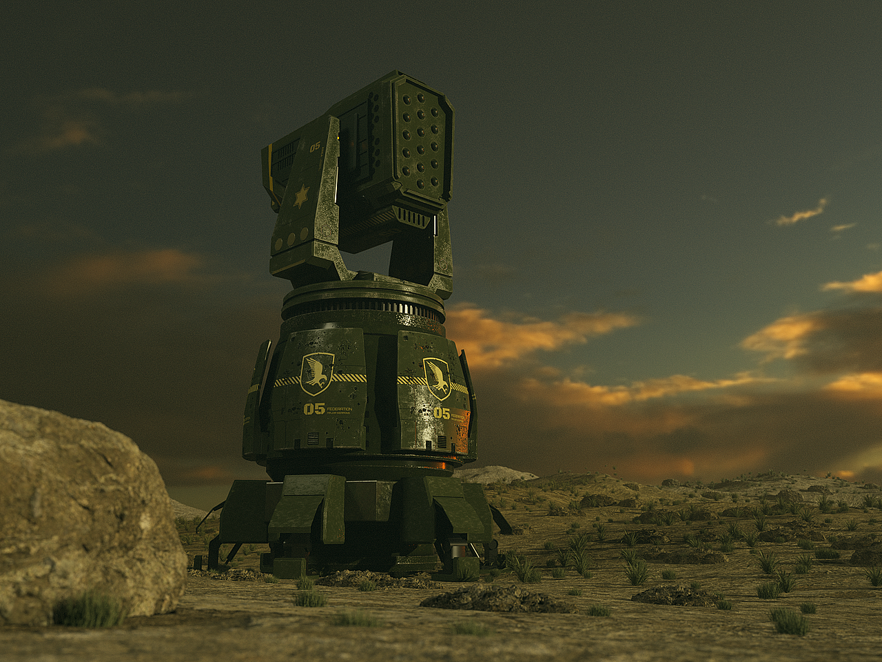 科幻武器系列地对空导弹塔