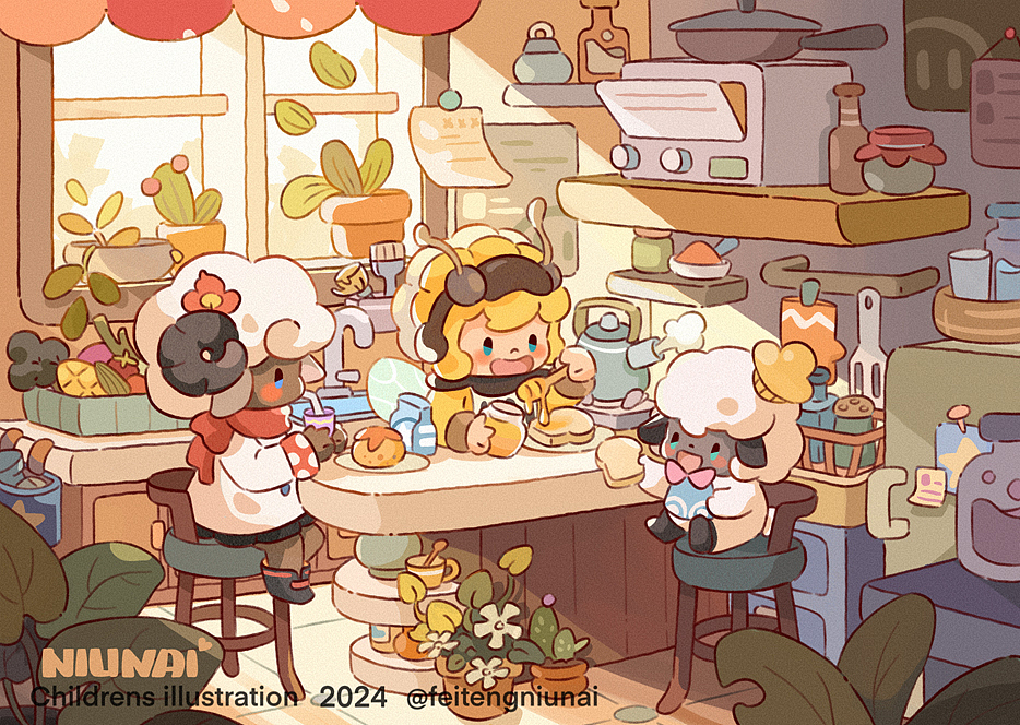 关于美食的系列插画 | 生日蛋糕