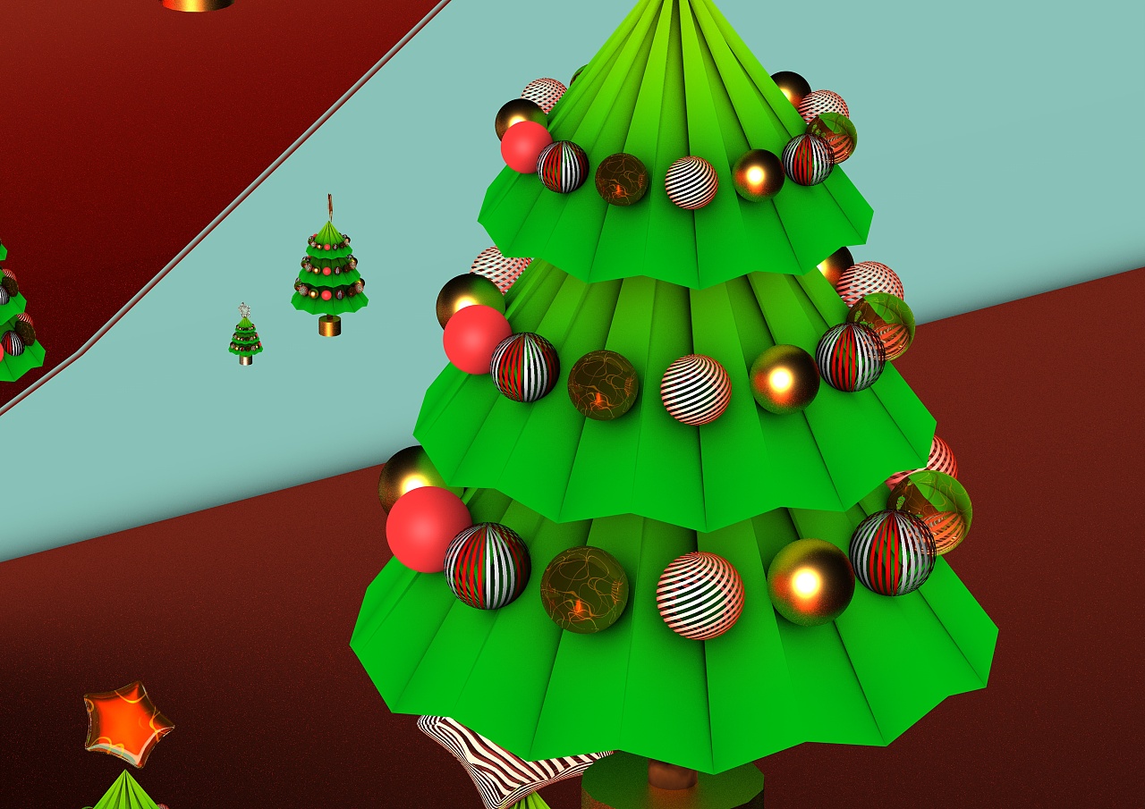 圣诞树主题christmas tree 圣诞装饰素材